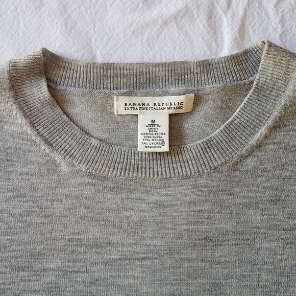 Banana Republic Extra Fine Italian Merino Wool Crewneck Sweater - Picture 5 of 12